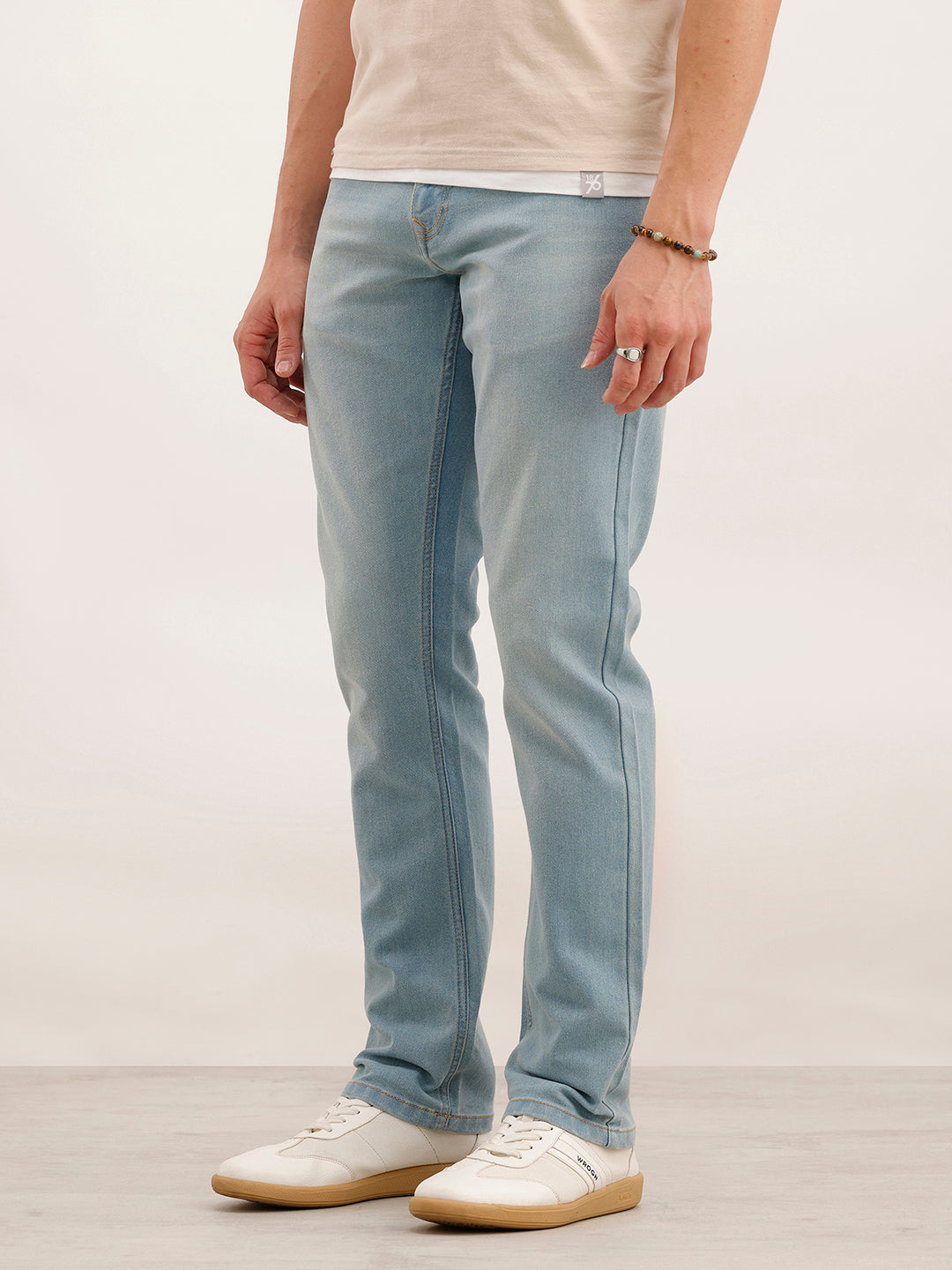 Straight Fit Denim Jeans  | Light Blue