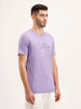 Slim Fit Embroidered T-Shirt | Lavender