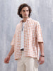 Men’s Casual Oversized Plus Fit Checked Shirt | Orange