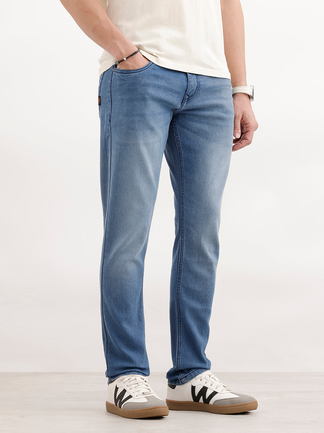 Faded Slim Fit Denim Jeans | Light Blue
