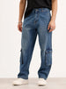 Loose FiT Cargo Denim Jeans | Blue