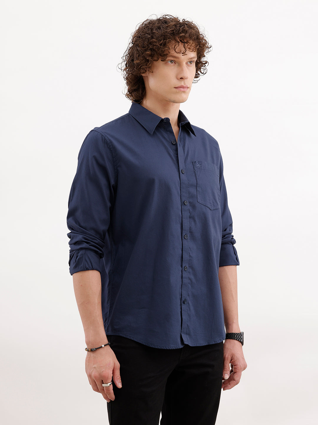 Solid Slim Fit Shirt | Blue