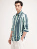 Slim Fit Linen Blend Shirt | Light Green