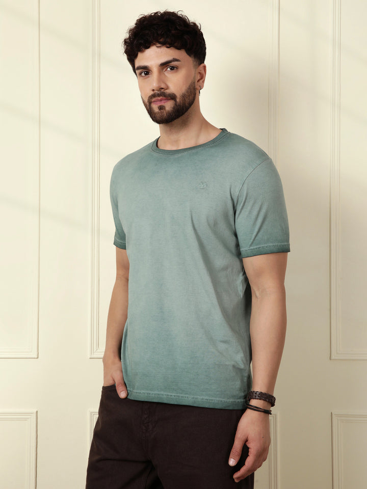 Washed Slim Fit T-Shirt | Green