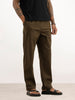Classic Solid Loose Fit Trouser | Olive