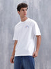 Men’s Casual Oversized Fit Graphic T-Shirt | White