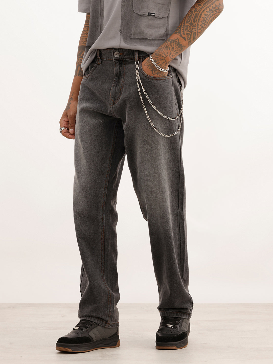 Faded Anti Fit Denim Jeans | Grey