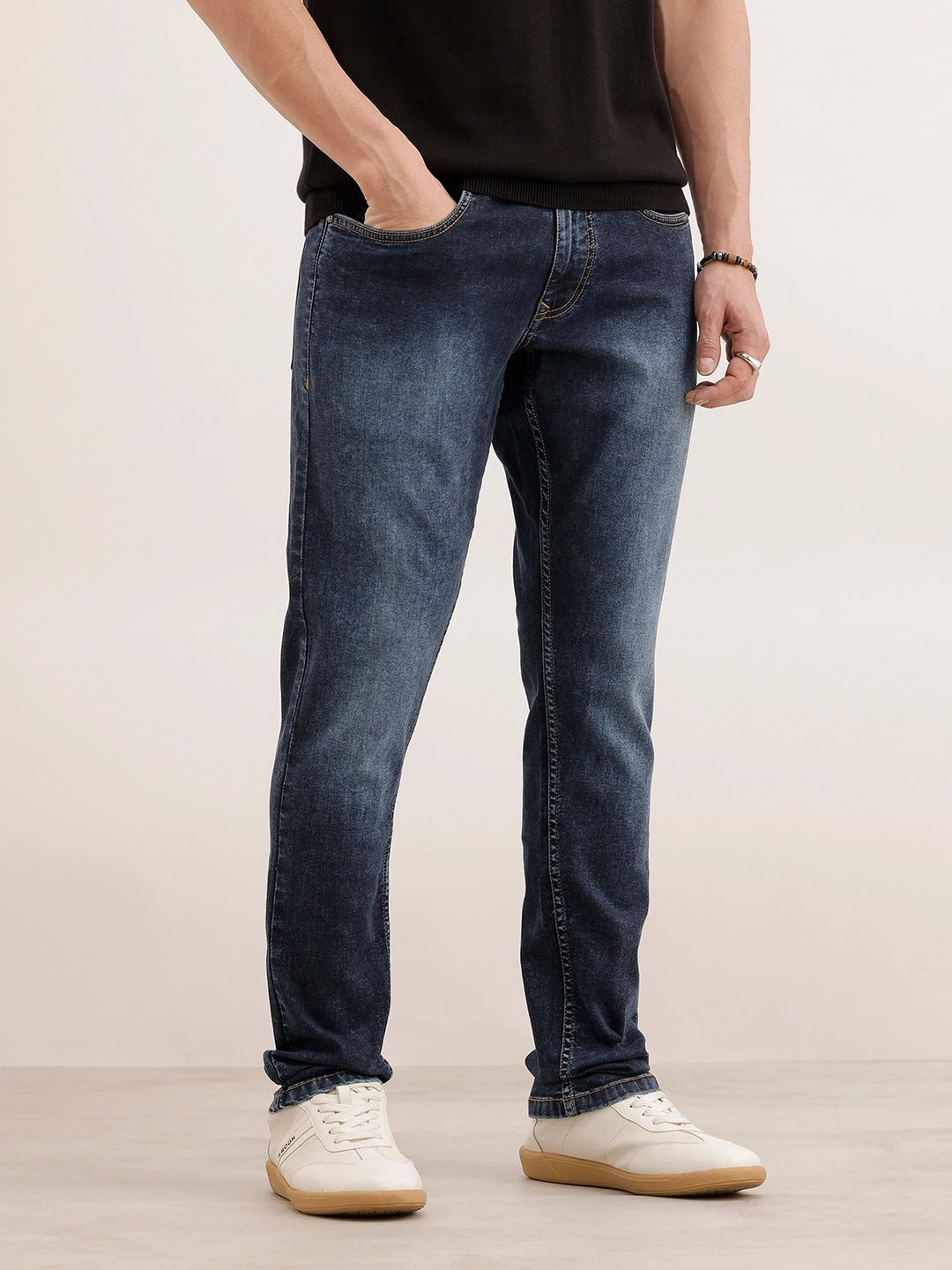 Faded Slim Fit Denim Jeans | Blue