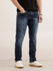 Faded Slim Fit Denim Jeans | Blue
