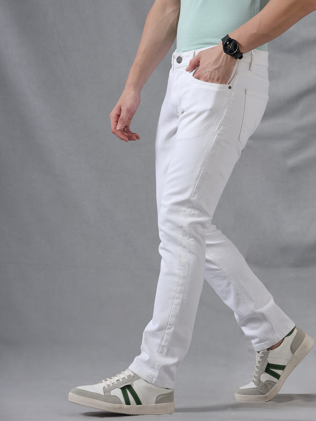 Frost-White Slim Fit Jeans