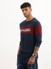 Slim Fit Cut & Sew Full Sleeve T-Shirt | Navy Blue