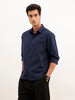 Comfort Fit Full Sleeve AOP Shirt | Navy Blue