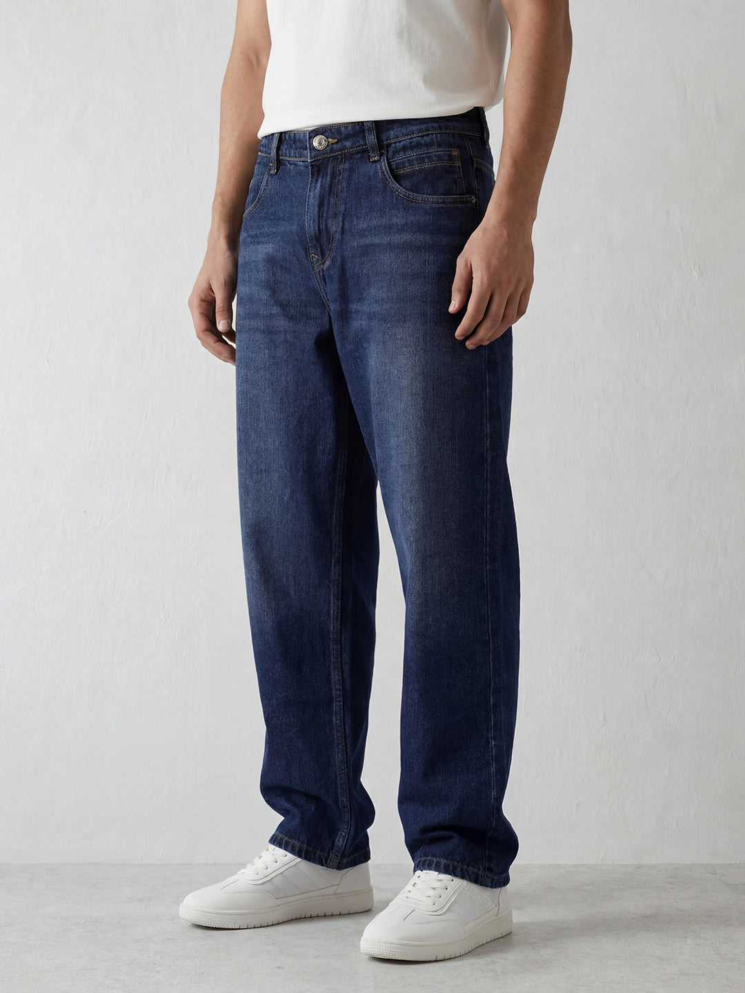 Loose Fit Denim Jeans | Blue