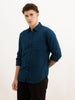 Solid Regular Fit Full Sleeve Shirt | Teal | WWSH9191F