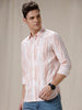 Abstract Stripes Peach AOP Shirt