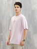 Placement Patchwork Oversized T-Shirt | Purple