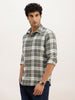 Slim Fit Checkered Full Sleeve Shirt | White