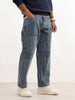 Men's Casual Loose Fit Carpenter Jeans | Med Stone