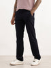 Solid Straight Fit Trouser | Navy Blue