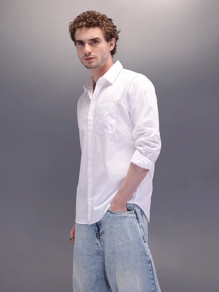 Pure Cotton Regular Fit Shirt | White