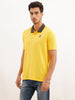 Solid Contrast Collar Polo T-Shirt | Yellow | WWTS372F