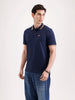 Tipping Collar Polo T-Shirt   |  Navy Blue