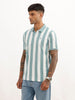 Slim Fit Striped Polo T-Shirt | White
