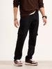 Relaxed Fit Cargo Denim Jeans | Black