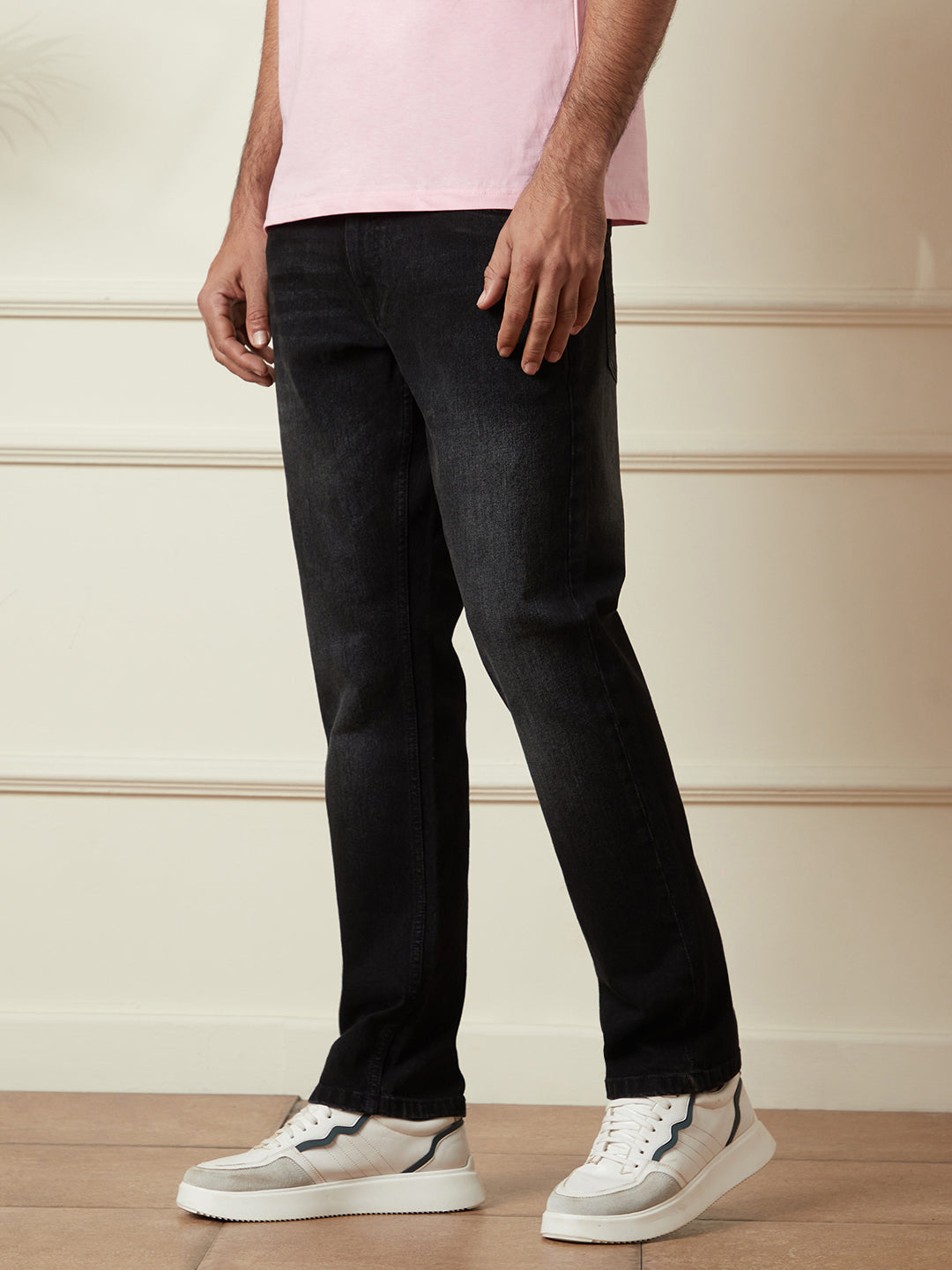 Bold Straight Fit Black Jeans