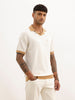 Regular Fit Contrast Collar Polo T-Shirt | Beige