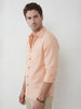 Solid Regular Fit Full Sleeve Shirt | Orange