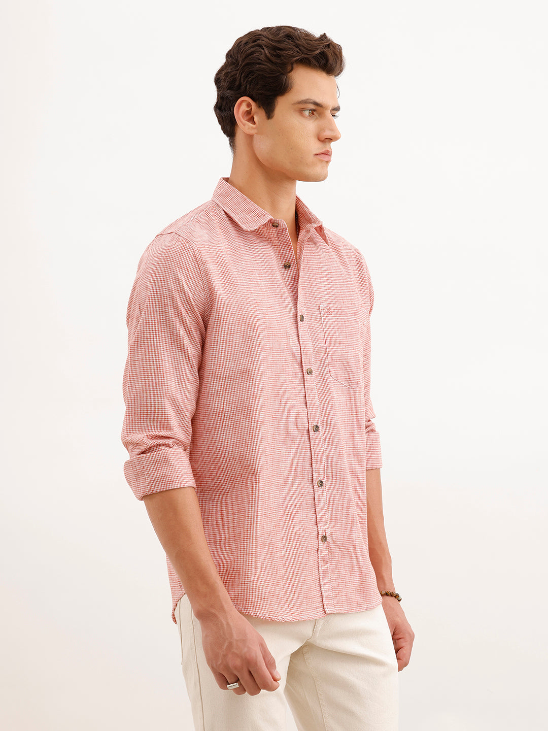 Classic Regular Fit Checkered Shirt  | Red