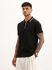 Slim Fit Tipping Collar Polo T-Shirt | Black | WPT02HSSL1238S