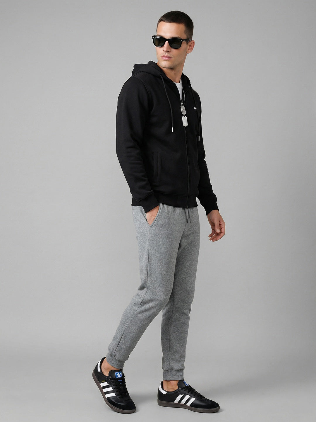Regular Fit Hooded Sweatshirt | Black