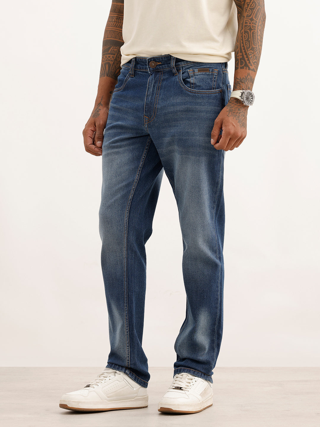 Faded Slim Fit Denim Jeans | Light Blue | WJN0200SR2084S