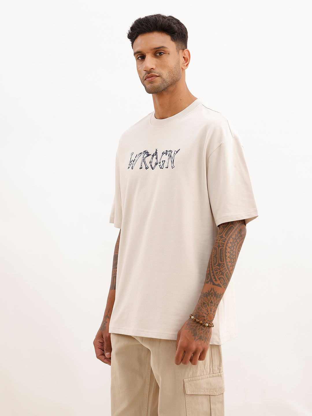 Oversized Puffer Print T-Shirt | Beige