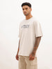 Oversized Puffer Print T-Shirt | Beige