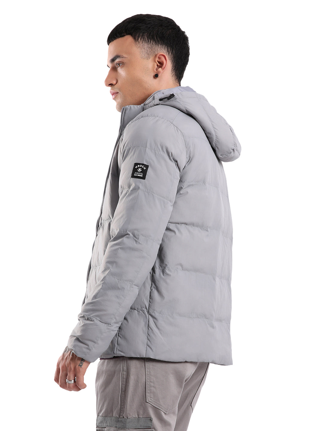 Detachable Hood Quilted Puffer Jacket