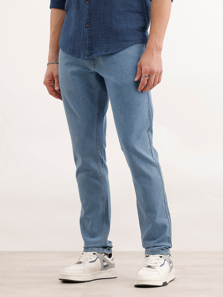 Classic Slim Fit Denim Jeans  | Light Blue