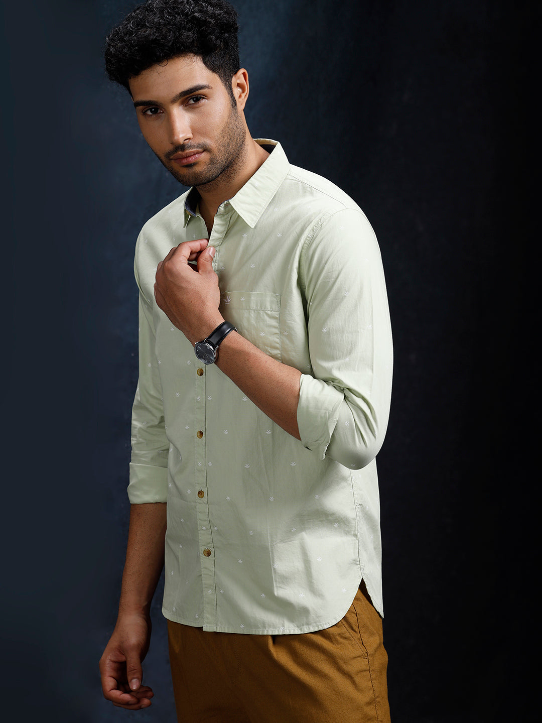 Printed Greens Casual Shirt