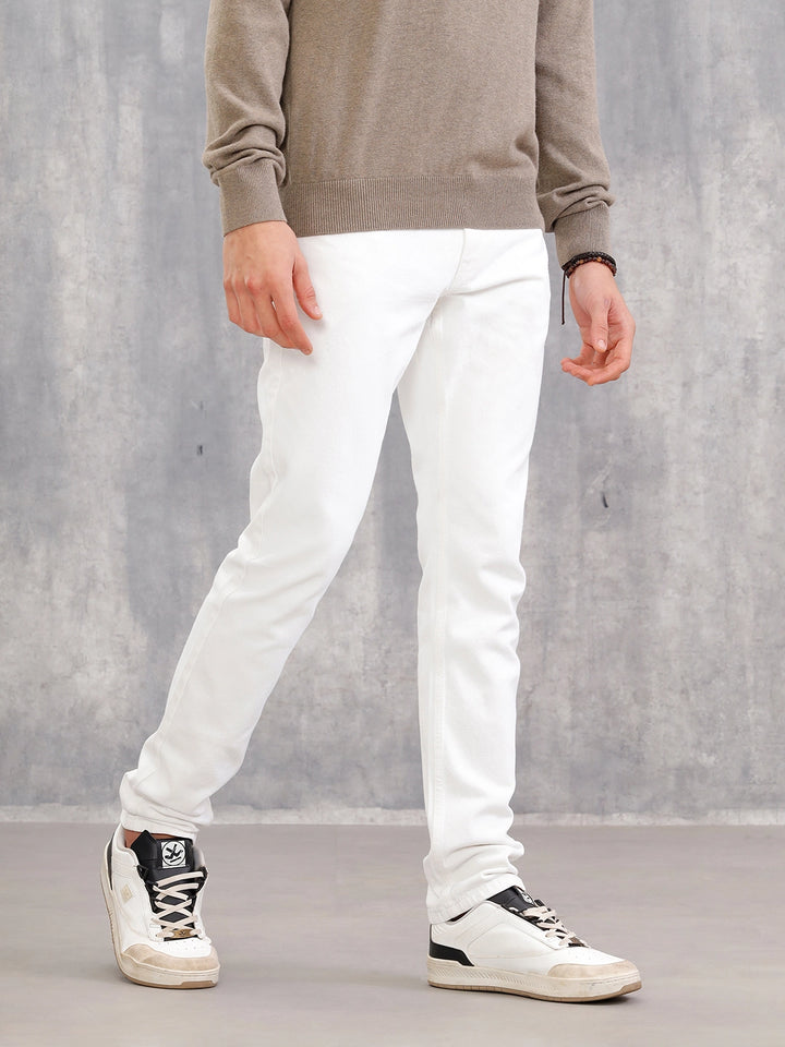 Slim Fit Cotton Stretch Jeans I White