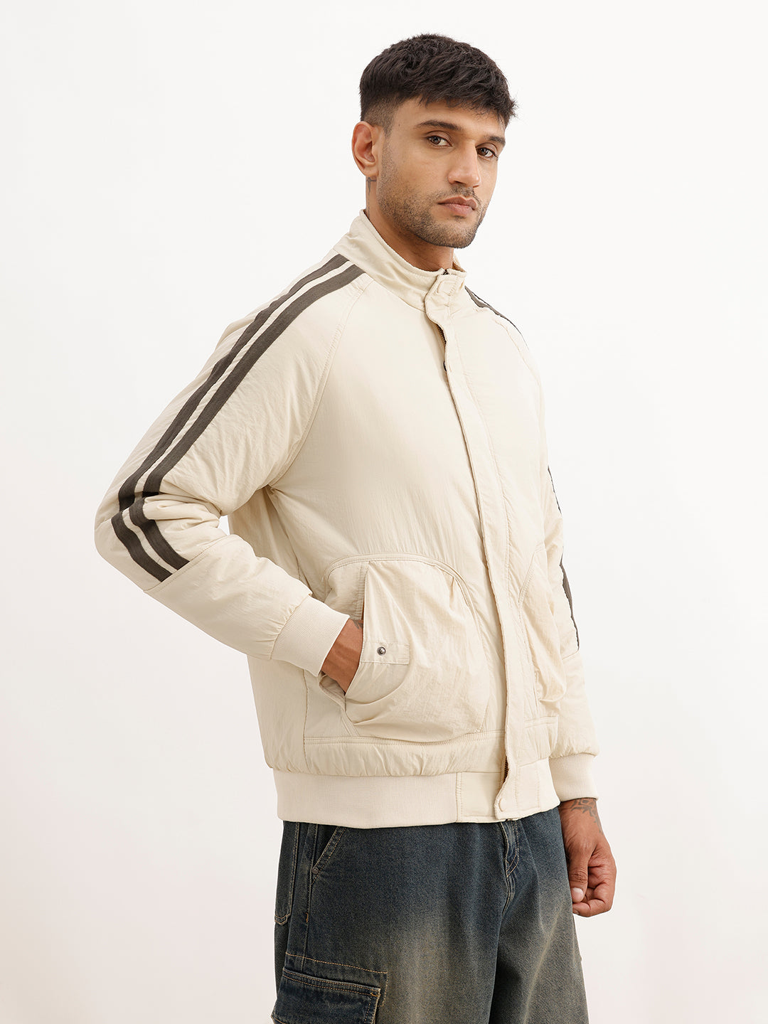 Classic Comfor Fit Puffer Jacket | Beige