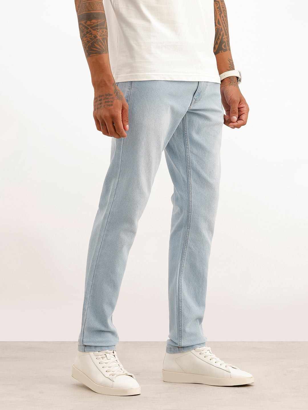 Solid Slim Fit Denim Jeans | Blue