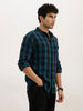 Classic Slim Fit Checkered Shirt | Teal