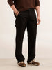 Anti Fit Solid Cargo Trouser | Black