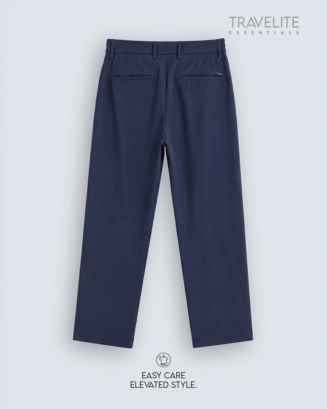 Travelite Straight Fit Trousers | Essential |  Navy Blue