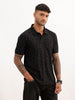Slim Fit AOP Polo T-Shirt | Black