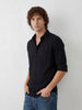 Solid Regular Fit Full Sleeve Shirt | Black