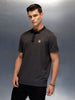 Regualr Fit Polo T-Shirt With Tonal Neck Detail | Grey