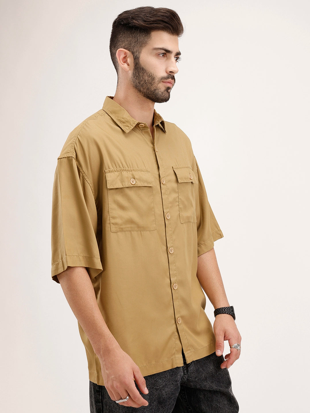 Classic Double Pocket Shirt | Khaki